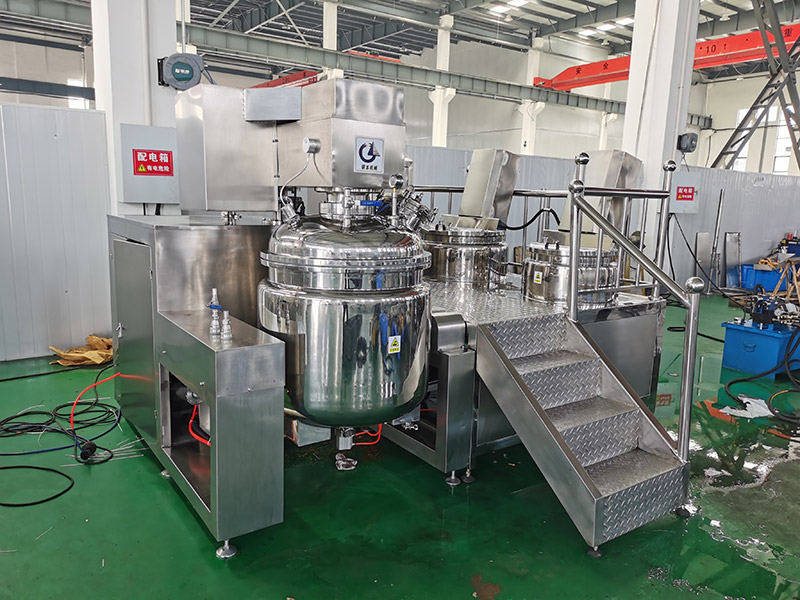 Vacuum homogenizer emulsifying mixer working process