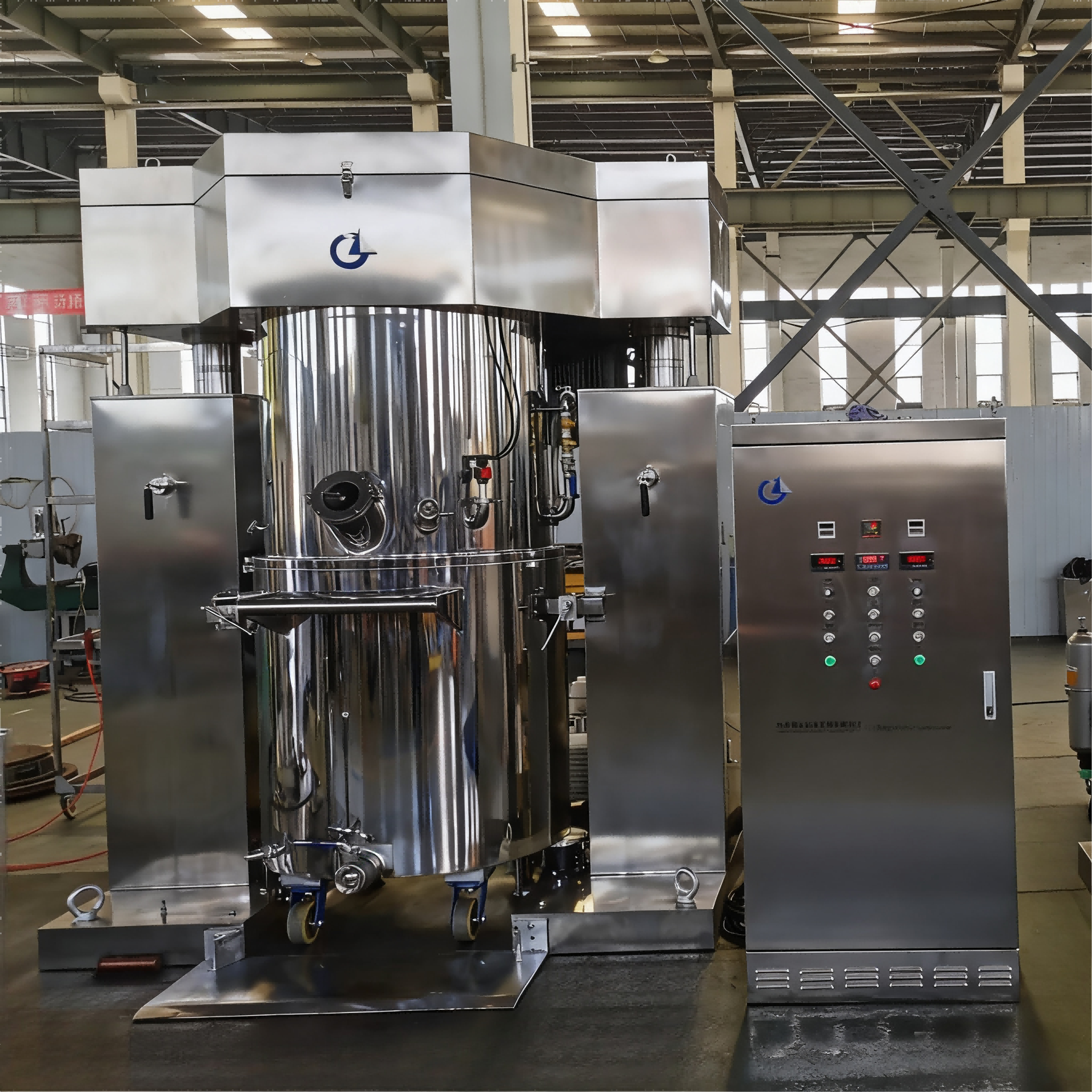 Step-by-Step Working Process of Double Planetary Mixer